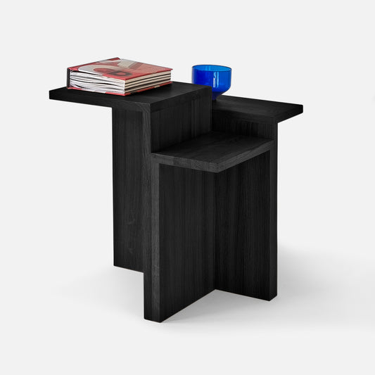 PLATEAU MASSIF Side table, black